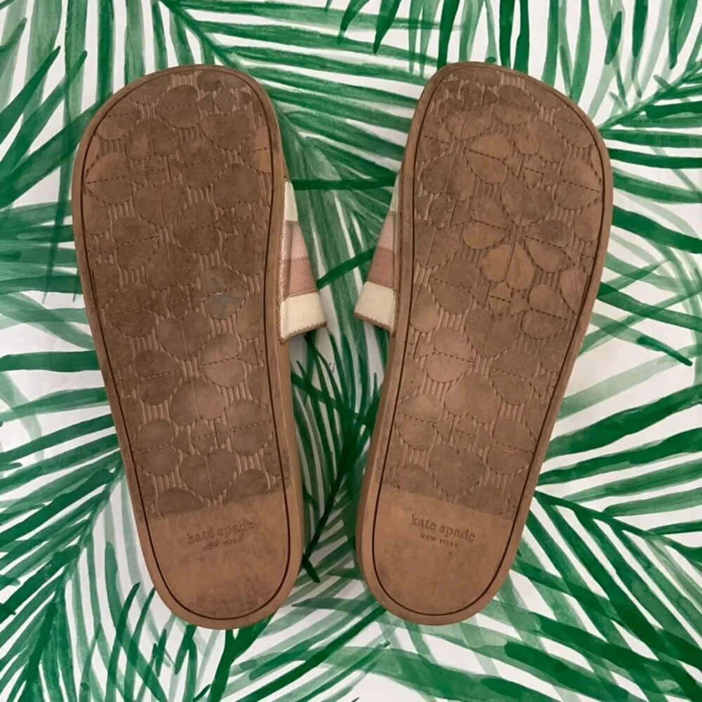 Kate Spade New York Buttercup Blush Pink Pool Slides Women's Size 11